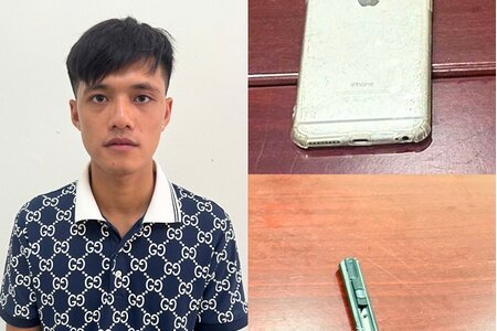 Bắt đối tượng dùng dao khống chế, chiếm đoạt điện thoại của bạn gái cũ