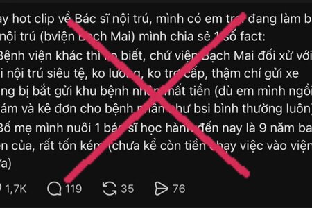 Xử lý người phụ nữ đăng tin sai sự thật về bác sĩ nội trú tại Bệnh viện Bạch Mai