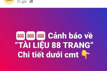 Công an cảnh báo khẩn về việc phát tán 'tài liệu 88 trang' độc hại