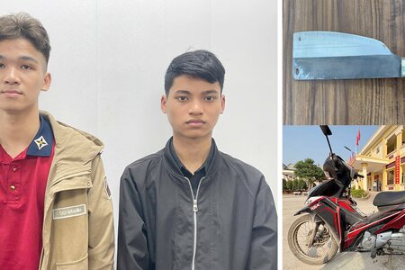 Bắt 2 đối tượng dùng dao đe dọa lái xe ôm để cướp tài sản