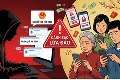 Xuất hiện bẫy lừa đảo phát tiền trợ cấp Tết
