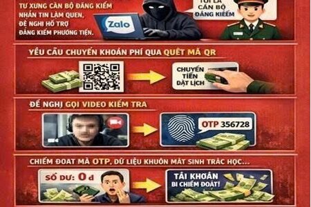 Cảnh giác chiêu lừa mới: Mạo danh nhân viên đăng kiểm yêu cầu quét QR