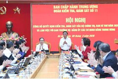 Công bố quyết định kiểm tra, giám sát đối với Ban Thường vụ Đảng ủy các cơ quan Đảng Trung ương