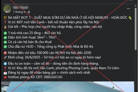 Công an Hà Nội xử phạt trường hợp rao bán 'suất ngoại giao', 'suất nội bộ' nhà ở xã hội