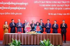 Tăng cường hợp tác giữa Mặt trận hai nước Việt Nam - Campuchia