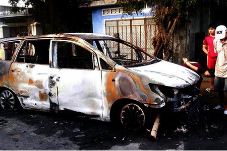 Công an Bình Định vận động 9 đối tượng đốt xe ô tô ra đầu thú