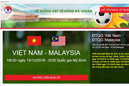 Đâu là website bán vé xem chung kết lượt về AFF Cup 2018 chính thức?