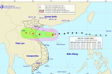 Tin bão khẩn cấp:Bão số 3 ảnh hưởng trực tiếp từ Thái Bình đến Hà Tĩnh