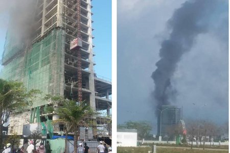 Cháy tòa nhà DITP Trung Nam đang thi công tại Đà Nẵng