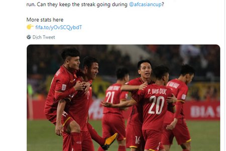 FIFA công nhận kỷ lục của đội tuyển Việt Nam