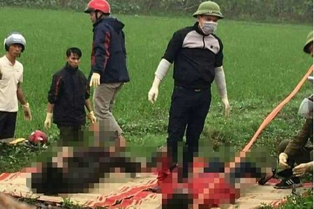 Phát hiện hai vợ chồng tử vong dưới mương nước ở Thái Bình