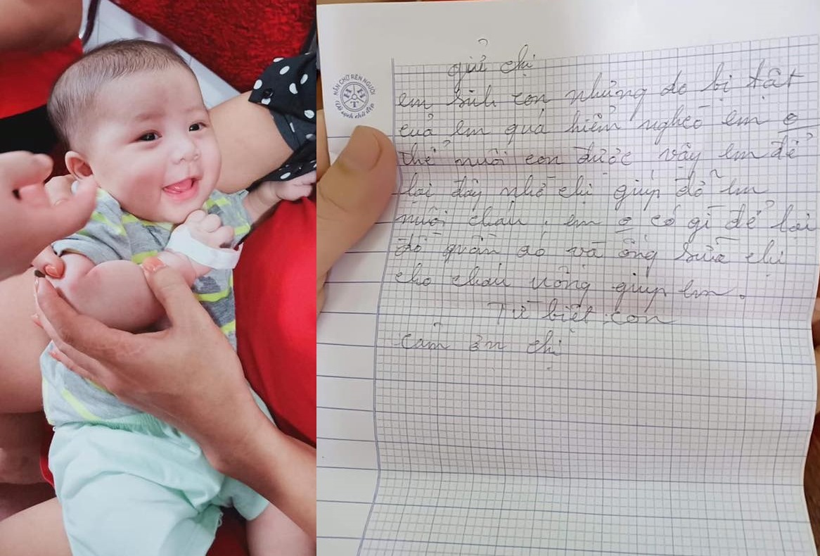 Người mẹ mất tích sau khi để lại bé trai 3 tháng tuổi cùng lá thư đẫm lệ