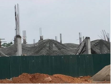 Hà Nội: Công trình bị sập khi đang xây dựng tại khu công nghệ cao Hòa Lạc