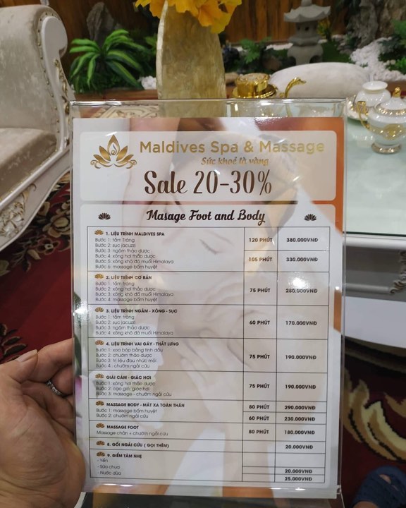 Maldiver Spa: Ngang nhiên hoạt động khi chưa được cấp phép