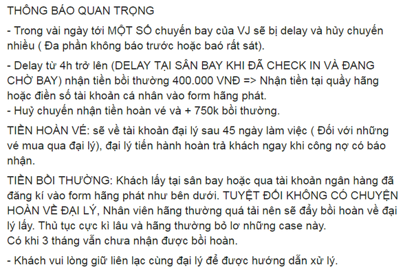 Vietjet lên tiếng về việc delay và hủy chuyến hàng loạt