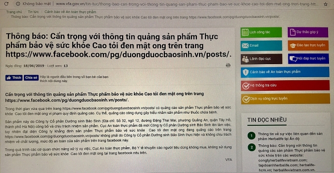 Bộ Y tế khuyến cáo người tiêu dùng thông tin quảng cáo Cao tỏi đen mật ong