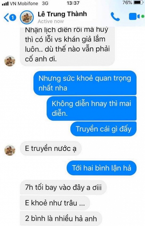 Erik nhập viện truyền nước nhưng quyết không huỷ show