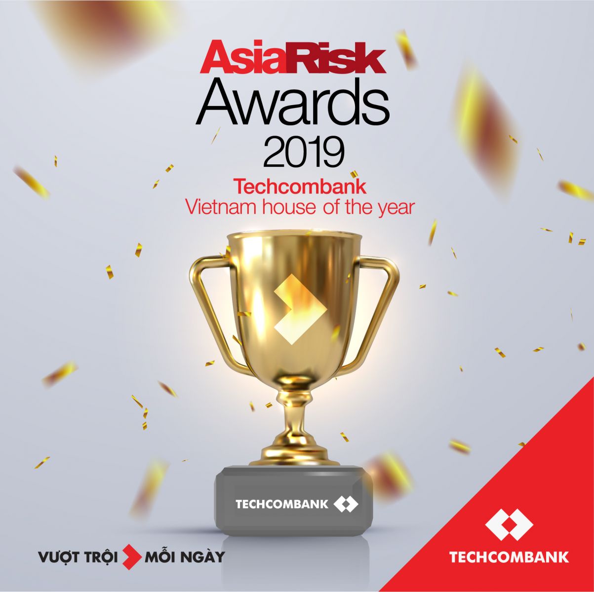 Techcombank được Asia Risk vinh danh 'Ngân hàng xuất sắc nhất Việt Nam' lần thứ hai