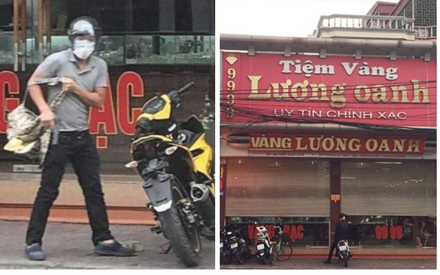 Cận cảnh tên cướp táo tợn nổ súng, cướp tiệm vàng tại Quảng Ninh