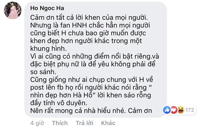 Hồ Ngọc Hà phản ứng bất ngờ khi được fan khen đẹp hơn vợ David Beckham