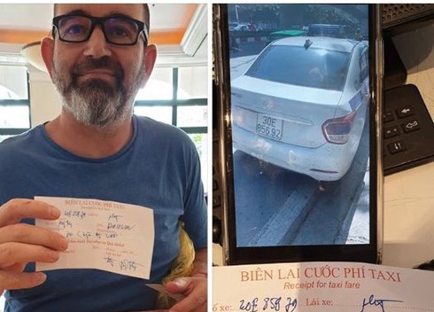Tài xế taxi dù 'chặt chém' khách Tây bị bị xử phạt, tước giấy phép lái xe