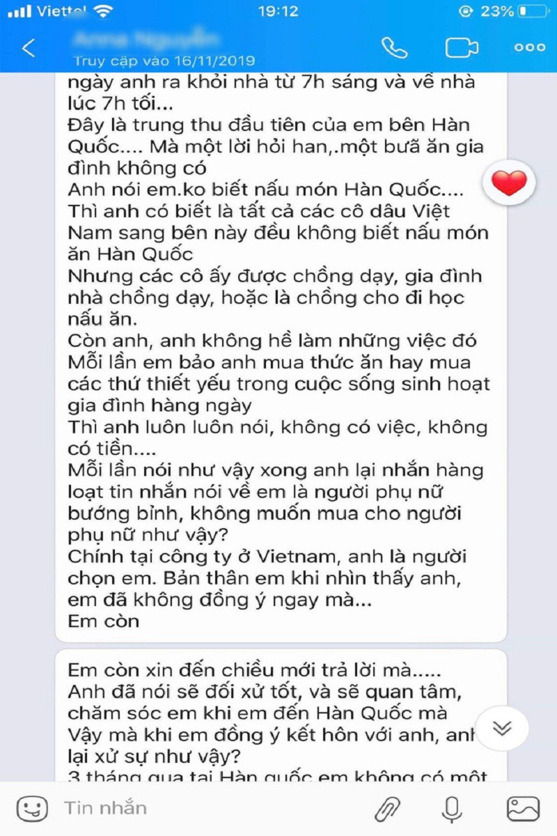 Vụ chồng Hàn giấu xác vợ Việt: Hé lộ tin nhắn cuối cùng của cô dâu Việt