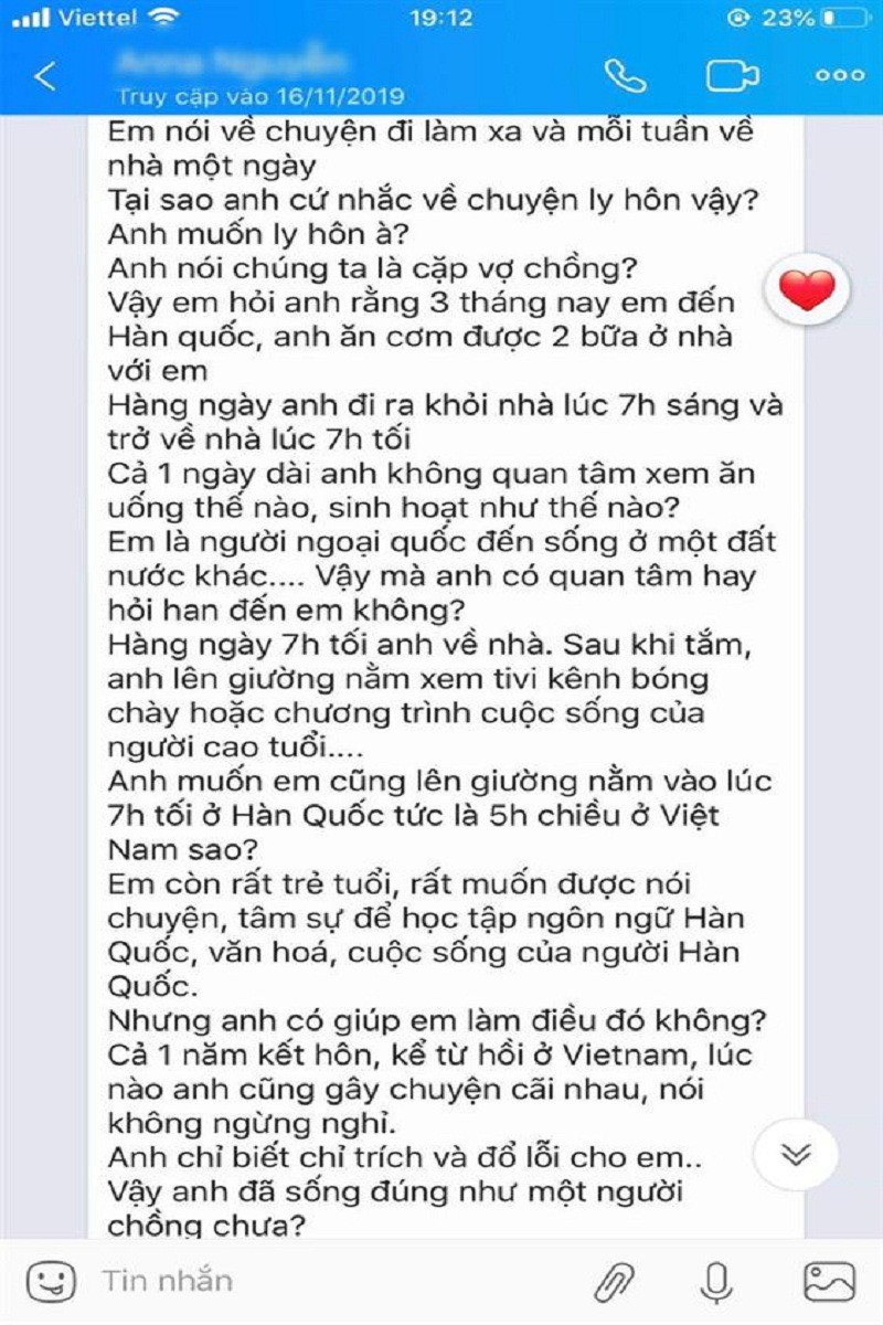 Vụ chồng Hàn giấu xác vợ Việt: Hé lộ tin nhắn cuối cùng của cô dâu Việt