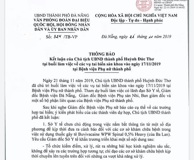 Vụ 2 sản phụ tử vong: Chủ tịch Đà Nẵng yêu cầu sở Y tế tổ chức kiểm điểm