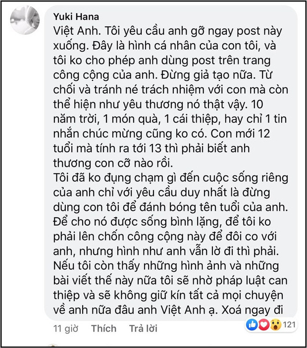 Đăng ảnh con gái đầu lòng, Việt Anh bị vợ cũ tố giả tạo, vô trách nhiệm