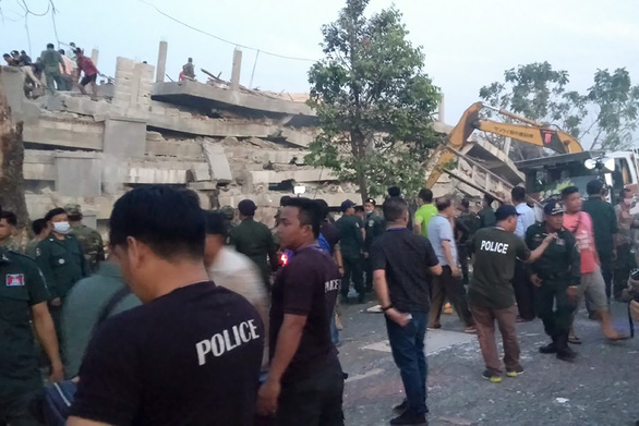 Sập khách sạn 7 tầng ở Campuchia, 36 người thiệt mạng