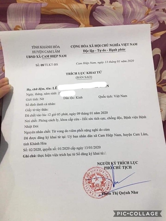 Thực hư thông tin bé gái 10 tuổi ở Khánh Hòa tử vong do virus corona từ Vũ Hán