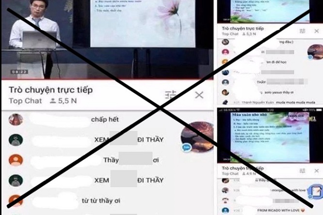 Công an TP Hà Nội vào cuộc xác minh các trường hợp bình luận tục tĩu dưới bài giảng online của thầy cô