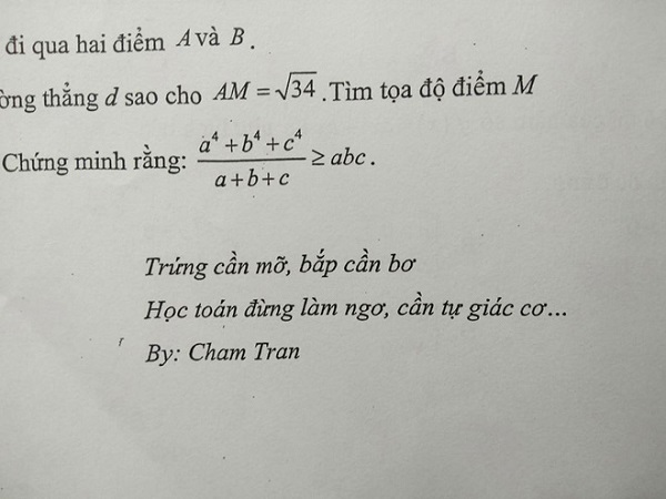 Giáo viên toán bắt trend 'trứng rán bắp bơ', học sinh 'đứng hình' vì lời nhắn dễ thương