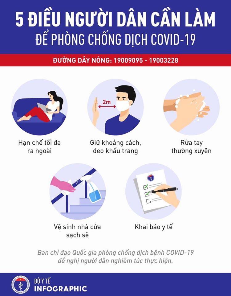 5 điều cần làm để phòng chống dịch Covid-19