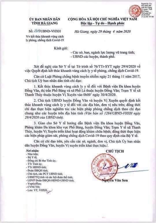 Bệnh nhân COVID-19 ở Hà Giang khỏi bệnh, Việt Nam có 220 ca khỏi
