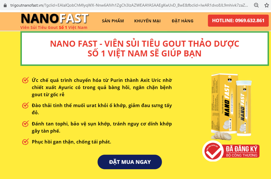 TPBVSK Nano Fast 'thổi phồng' công dụng, đánh lừa người tiêu dùng
