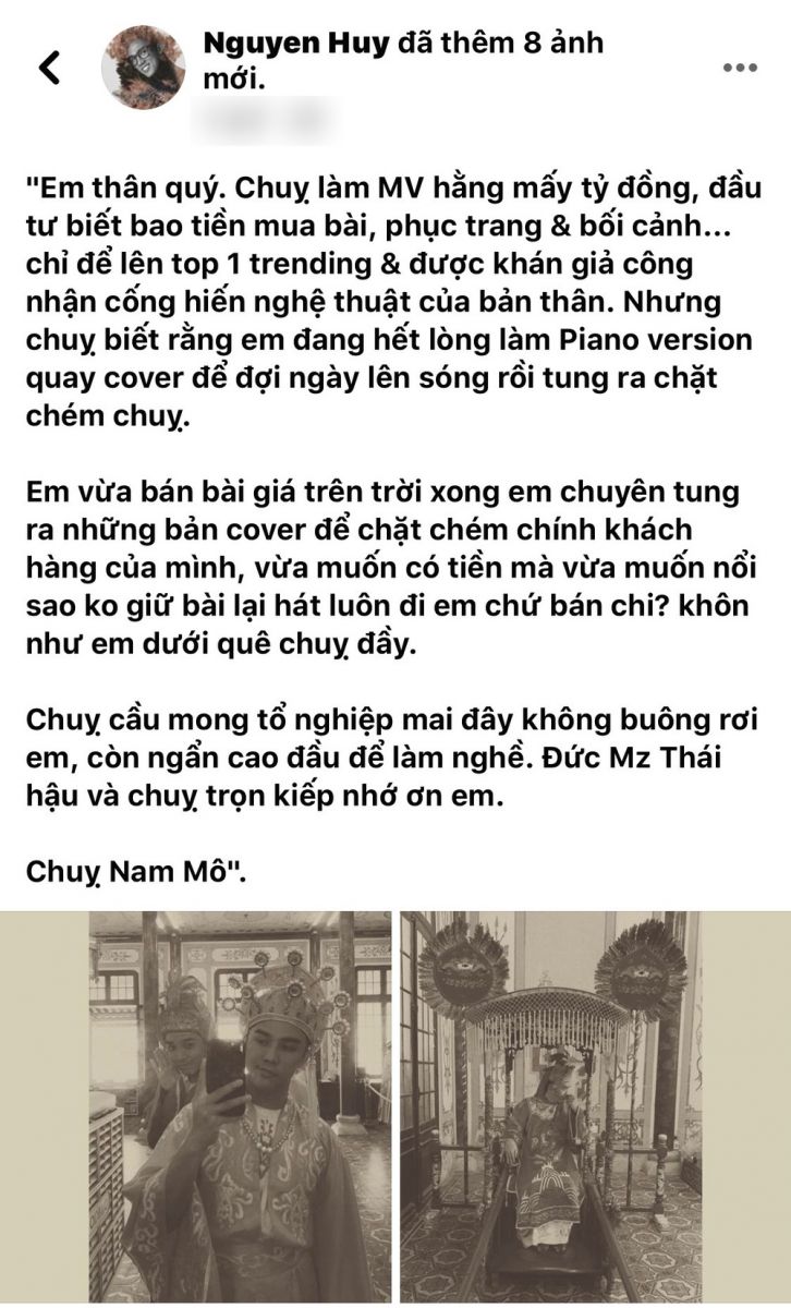 Mr. Siro bị tố bán nhạc giá cao rồi cover lại khiến bản gốc bị lu mờ