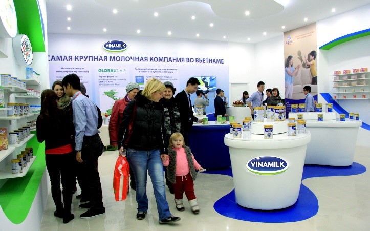 Vinamilk là doanh nghiệp đầu tiên của Việt Nam được cấp phép xuất khẩu sản phẩm sữa vào Nga và các nước Liên minh kinh tế Á Âu