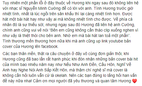 Văn Mai Hương lên tiếng sau khi bị tố cover 'Hoa Nở Không Màu' trái phép