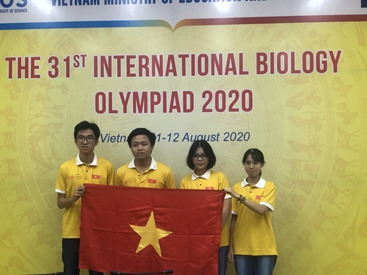 4 học sinh Việt Nam đoạt giải tại Olympic Sinh học quốc tế năm 2020