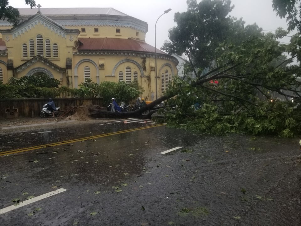 Bão số 5 đã vào đất liền các tỉnh Quảng Trị - Thừa Thiên Huế