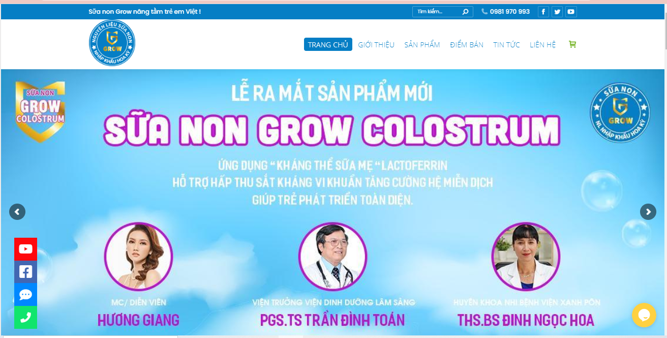 Hình ảnh sữa non Grow Colostrum thổi phồng công dụng như thuốc chữa bệnh tràn lan trên Internet