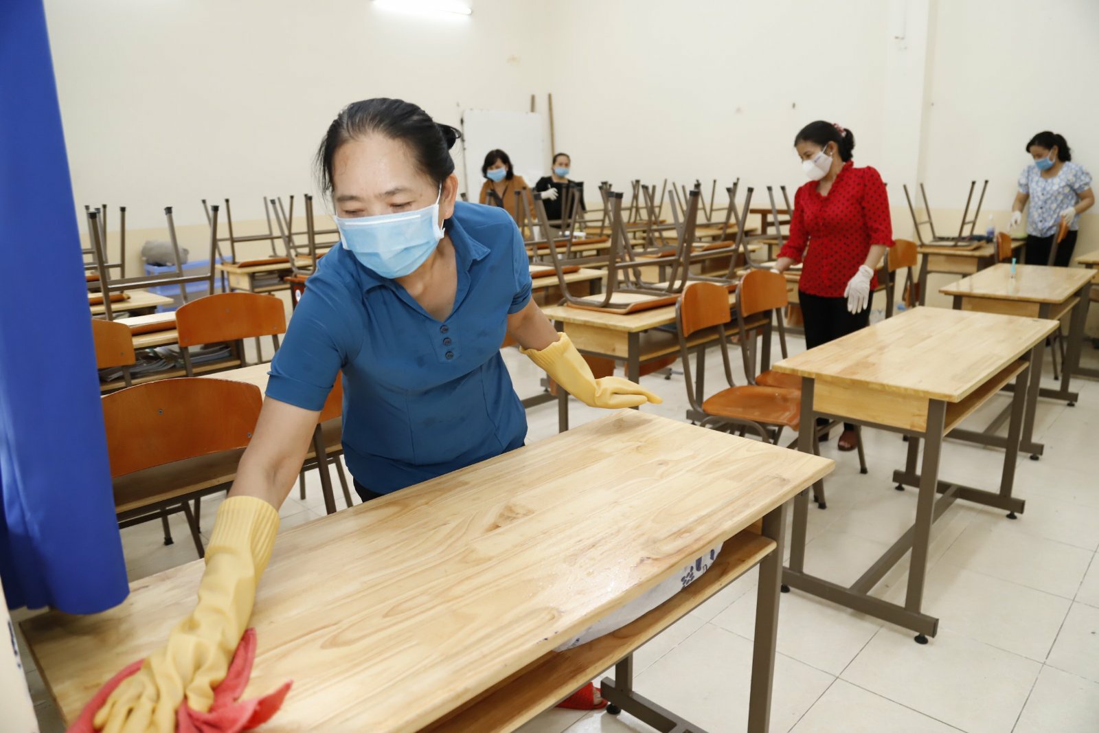 Học sinh TP Hồ Chí Minh bắt buộc đeo khẩu trang khi đến trường