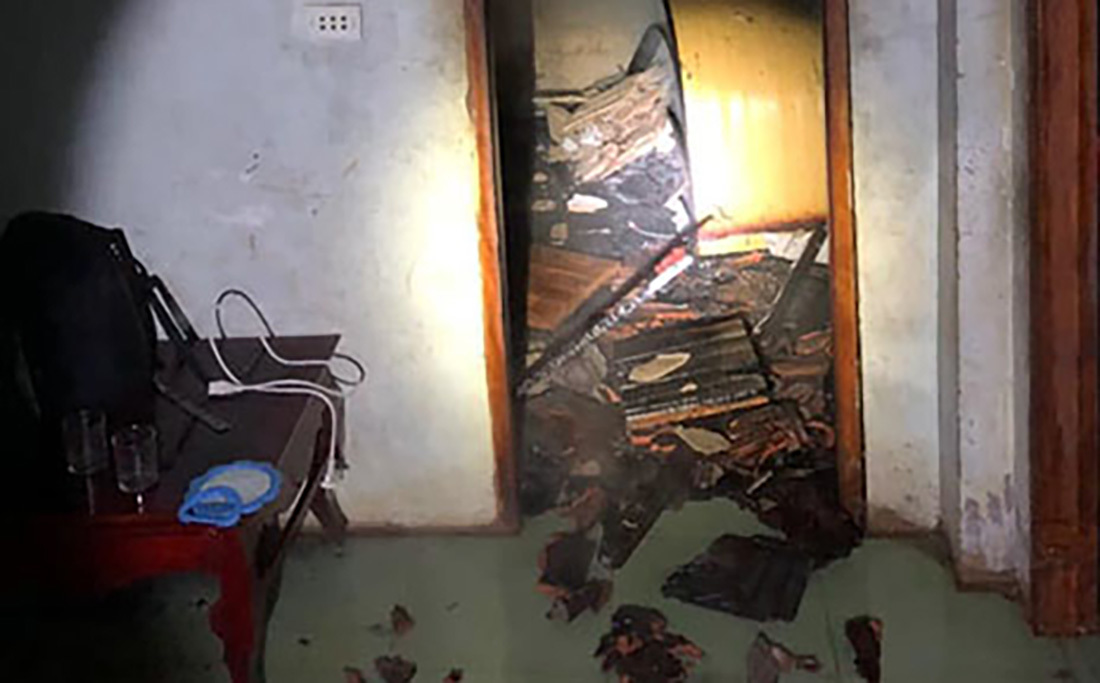 Mâu thuẫn gia đình, nam thanh niên châm lửa đốt nhà ở Nghệ An