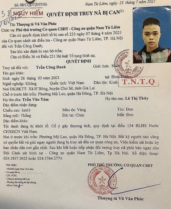Truy nã đối tượng dùng tuýp sắt gắn dao chém người ở Hà Nội