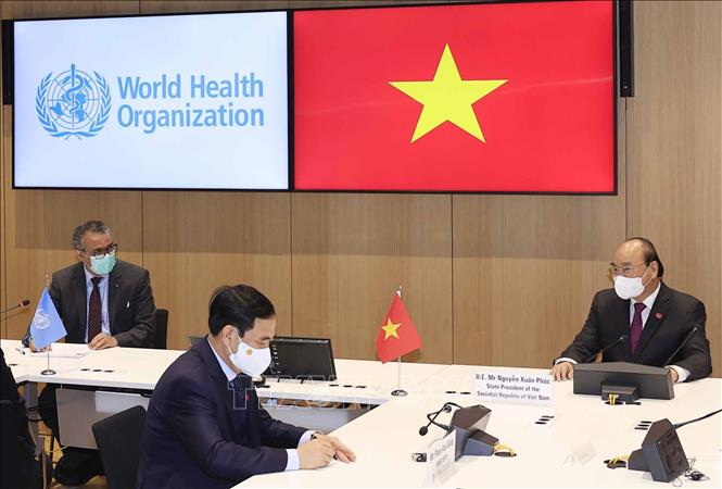 Chủ tịch nước Nguyễn Xuân Phúc thăm và làm việc với Tổ chức Y tế Thế giới