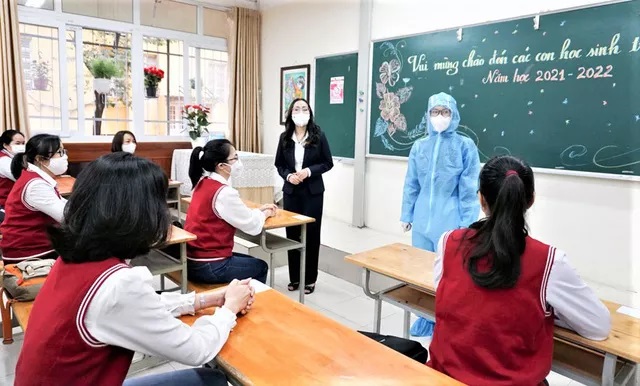 Hà Nội diễn tập công tác đón học sinh trở lại trường học sau Tết Nguyên đán