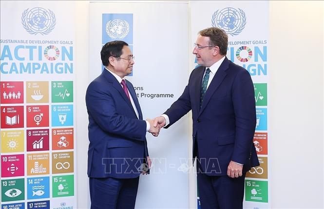 Thủ tướng Chính phủ Phạm Minh Chính gặp các lãnh đạo của Liên hợp quốc