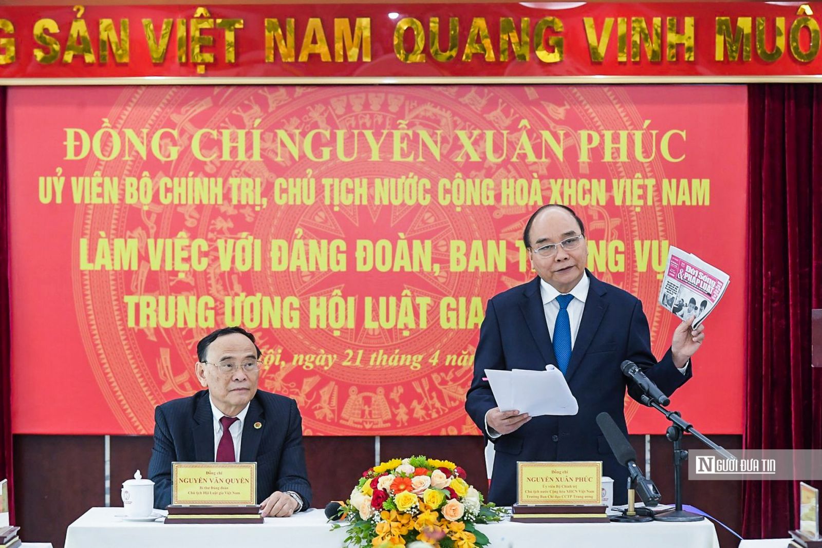 Chủ tịch Hội Luật gia Việt Nam Nguyễn Văn Quyền: Báo chí có vai trò to lớn trong việc tuyên truyền, phổ biến giáo dục pháp luật