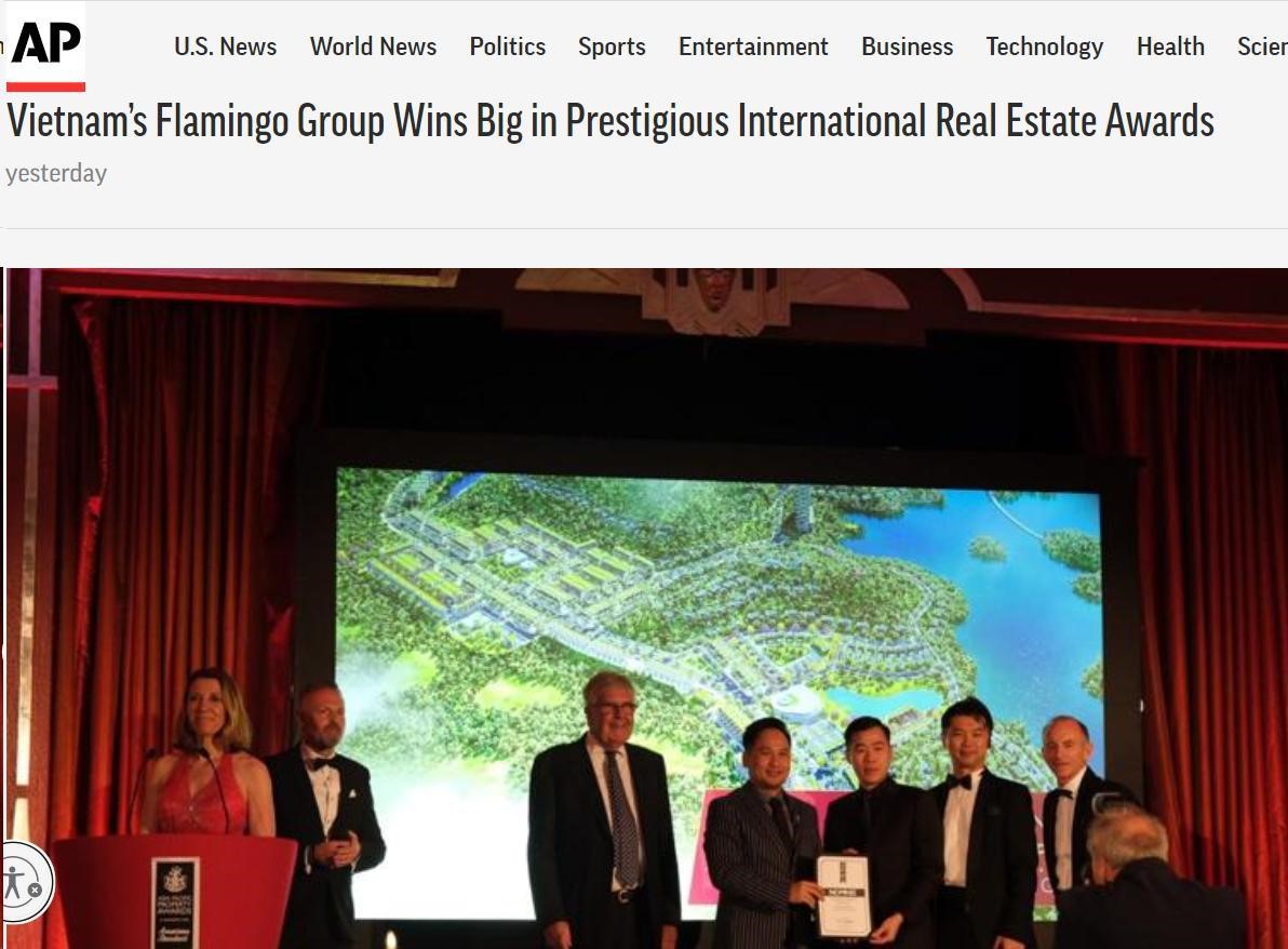 Chiến thắng ngoạn mục tại giải thưởng bất động sản danh giá IPA, Flamingo được báo chí quốc tế đồng loạt gọi tên